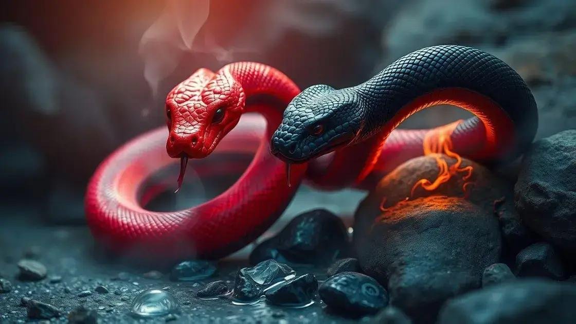 Cobra vermelha e preta: conexões espirituais Cobra vermelha e preta: conexões espirituais