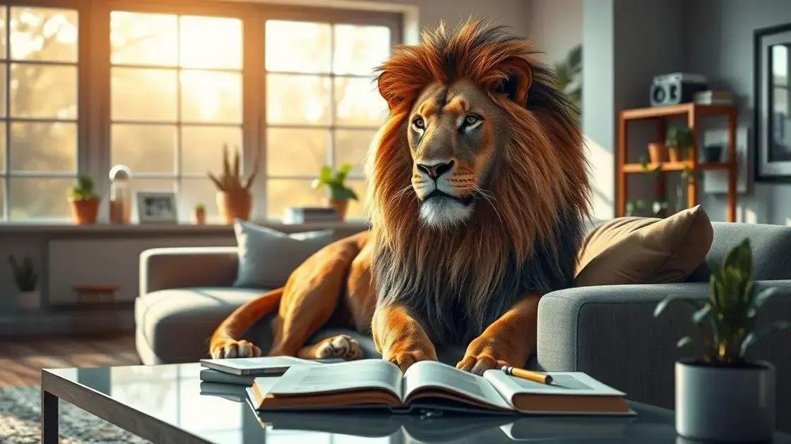 Conexão entre sonhos com leão e vida cotidiana