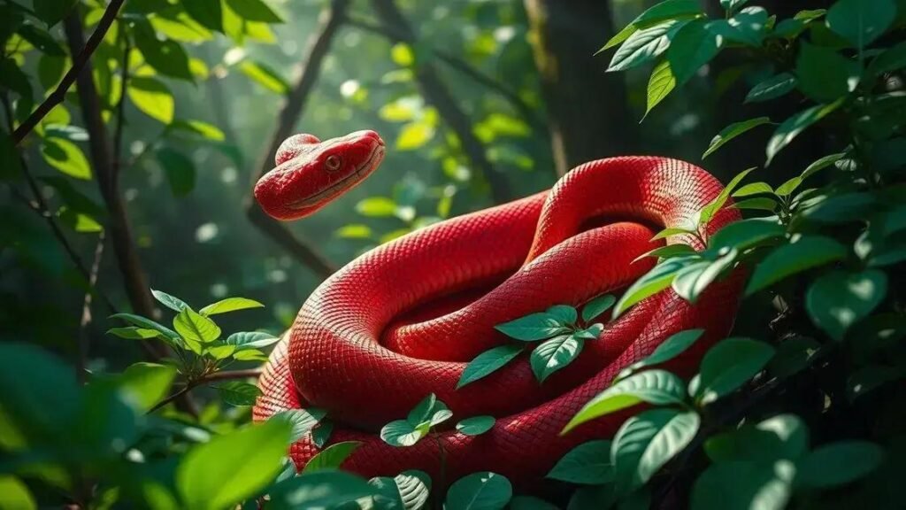 O que significa sonhar com cobras vermelhas e o que isso revela sobre você